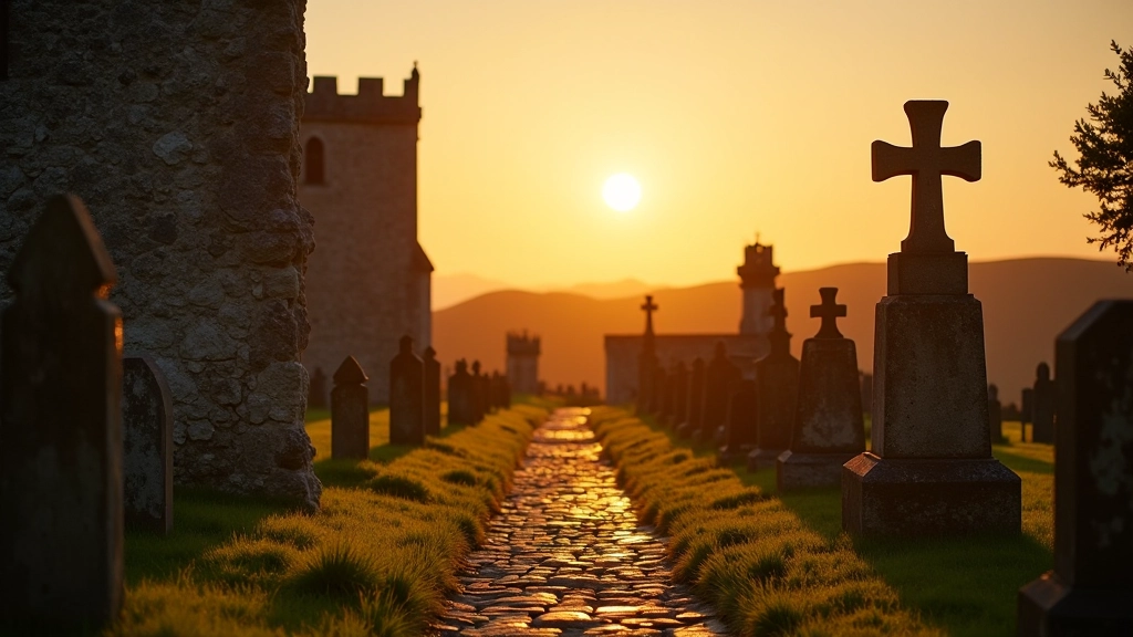 Ancient carved high crosses at Monasterboice monastery in Louth, showcasing Celtic craftsmanship